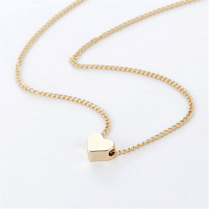 Simple Fashion Heart Double-sided Necklace