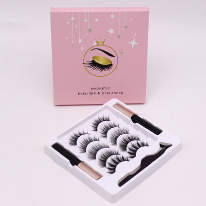 Eyelashes Eyeliner Set Long Lasting False Mink Waterproof Eye Lashes Extension