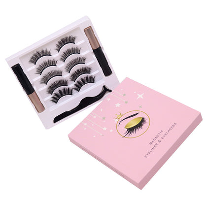 Eyelashes Eyeliner Set Long Lasting False Mink Waterproof Eye Lashes Extension