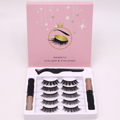 Eyelashes Eyeliner Set Long Lasting False Mink Waterproof Eye Lashes Extension