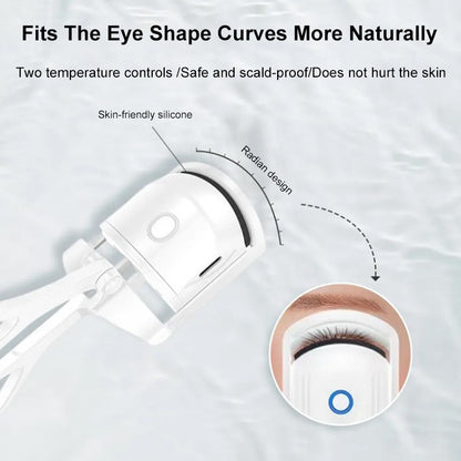 Eyelash Curler Portable Electric Heated Comb Eye Lash Long Lasting Eyelashes