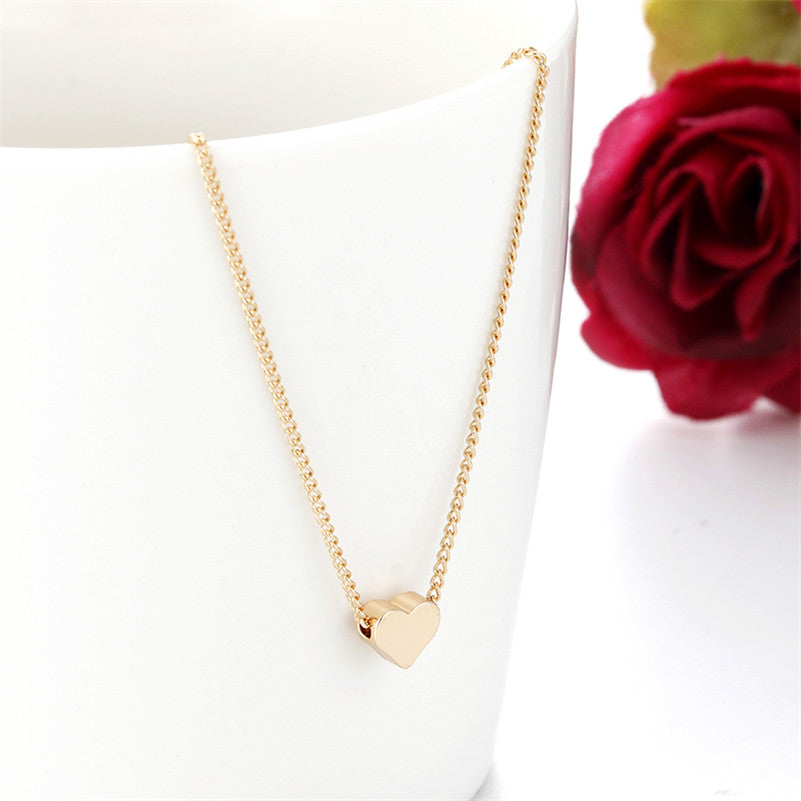 Simple Fashion Heart Double-sided Necklace