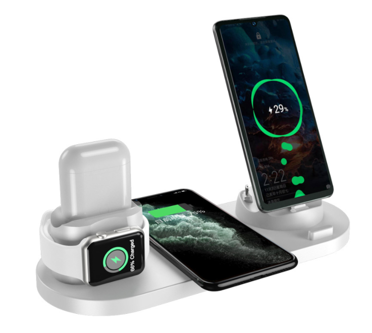 Wireless Charger For IPhone Fast Charger Phone,IPad And Watch 6 In 1 Charging