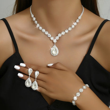 Fashion Jewelry Necklace Ear Bracelet Three-piece Set