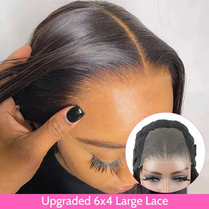 Wear And Go Glueless Human Hair 6x4 Lace Wigs