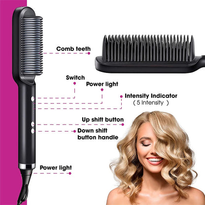 2 In 1 Hair Straightener Hot Comb