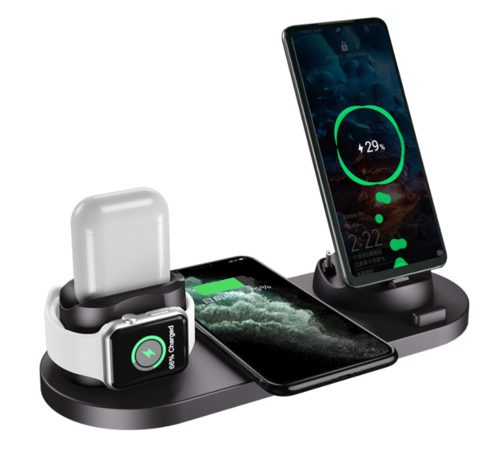 Wireless Charger For IPhone Fast Charger Phone,IPad And Watch 6 In 1 Charging