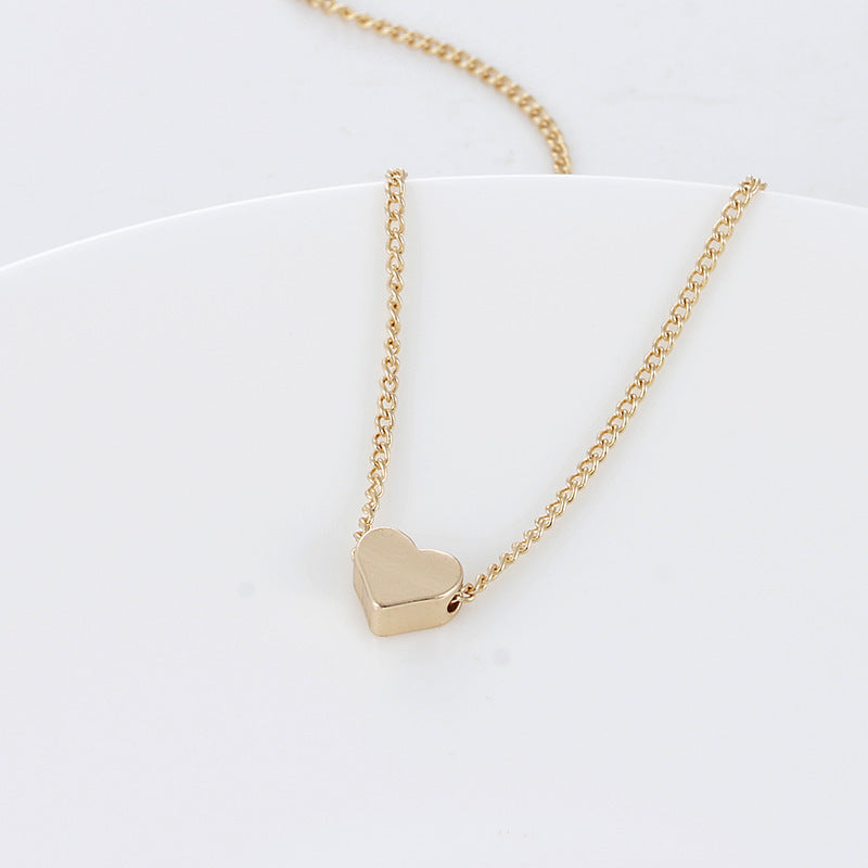 Simple Fashion Heart Double-sided Necklace