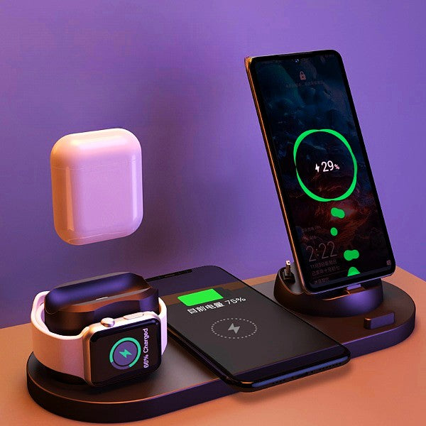 Wireless Charger For IPhone Fast Charger Phone,IPad And Watch 6 In 1 Charging